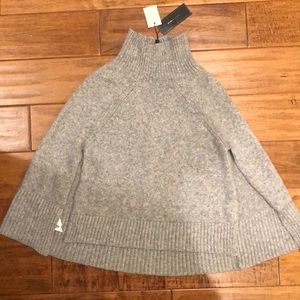 Bcbg Max Azria light grey sweater poncho/cape